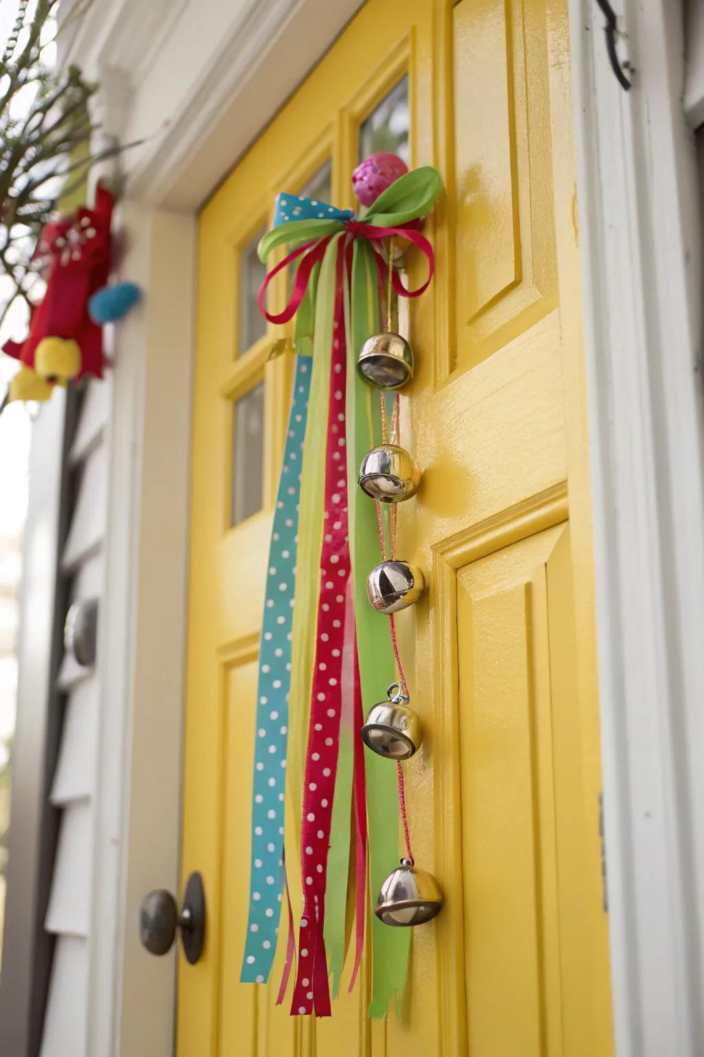 Colorful ribbons bring a whimsical feel.