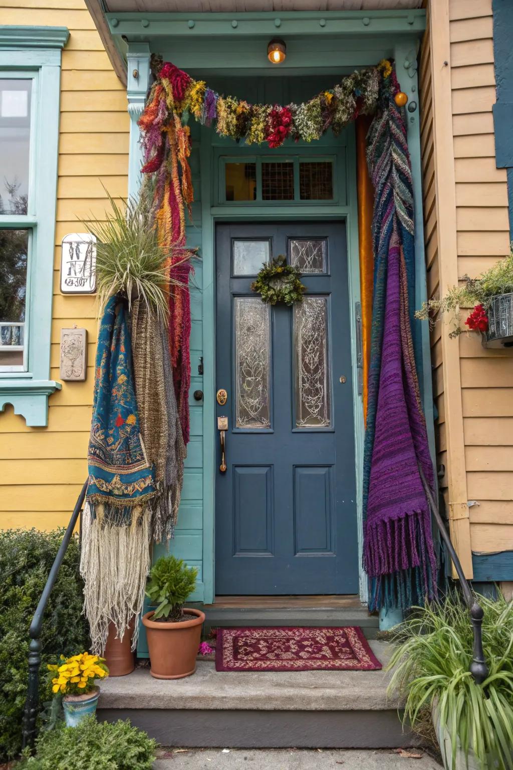 Varied textures and colors create an eclectic mix.