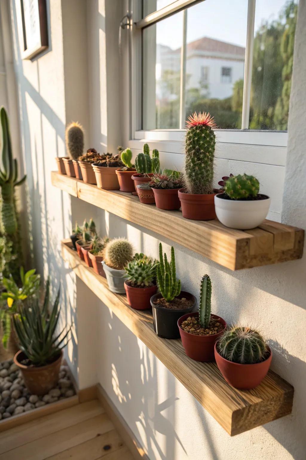 Miniature cacti bring charm to any corner of your home.