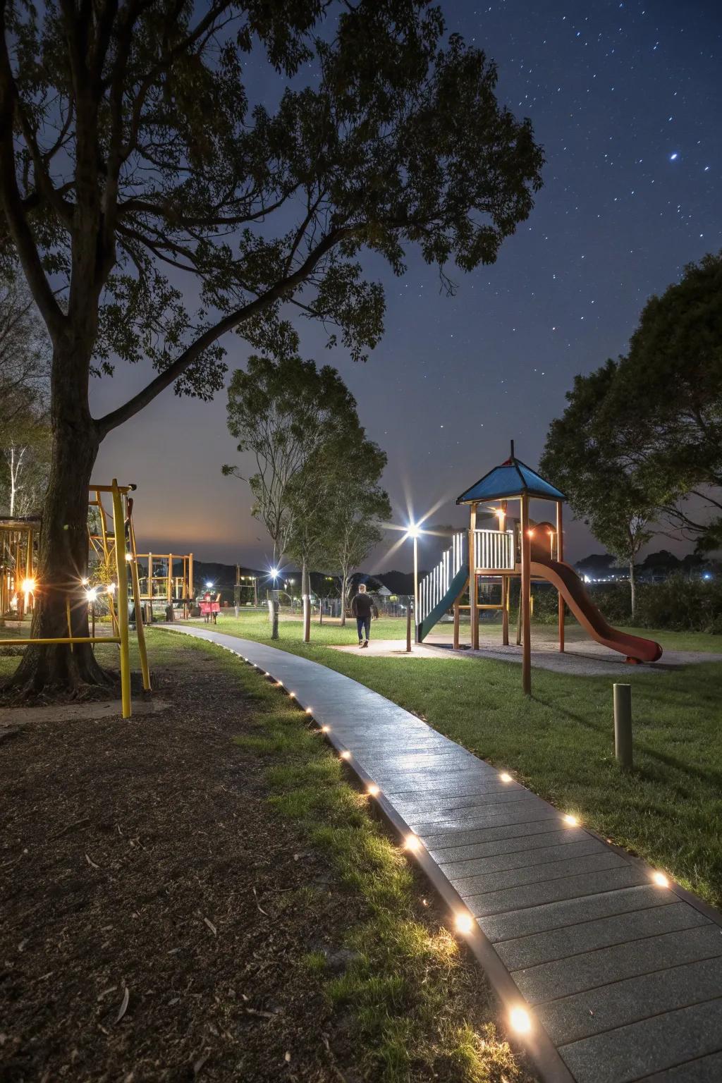 Clear and safe pathways with LED illumination.