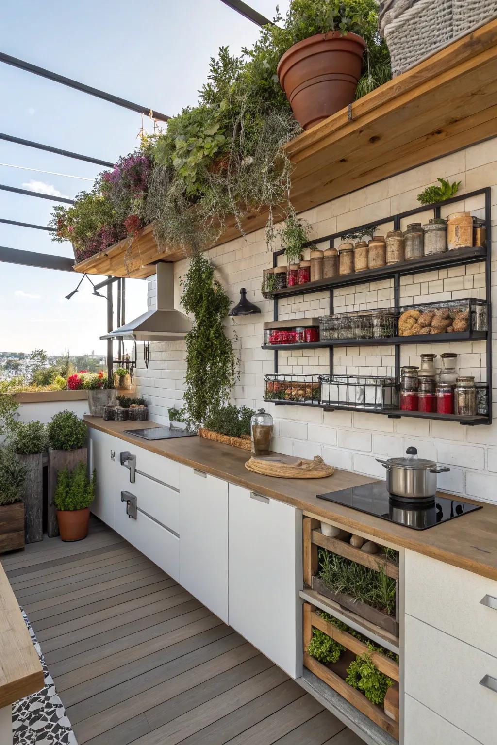 Unique spice storage celebrates vibrant flavors.