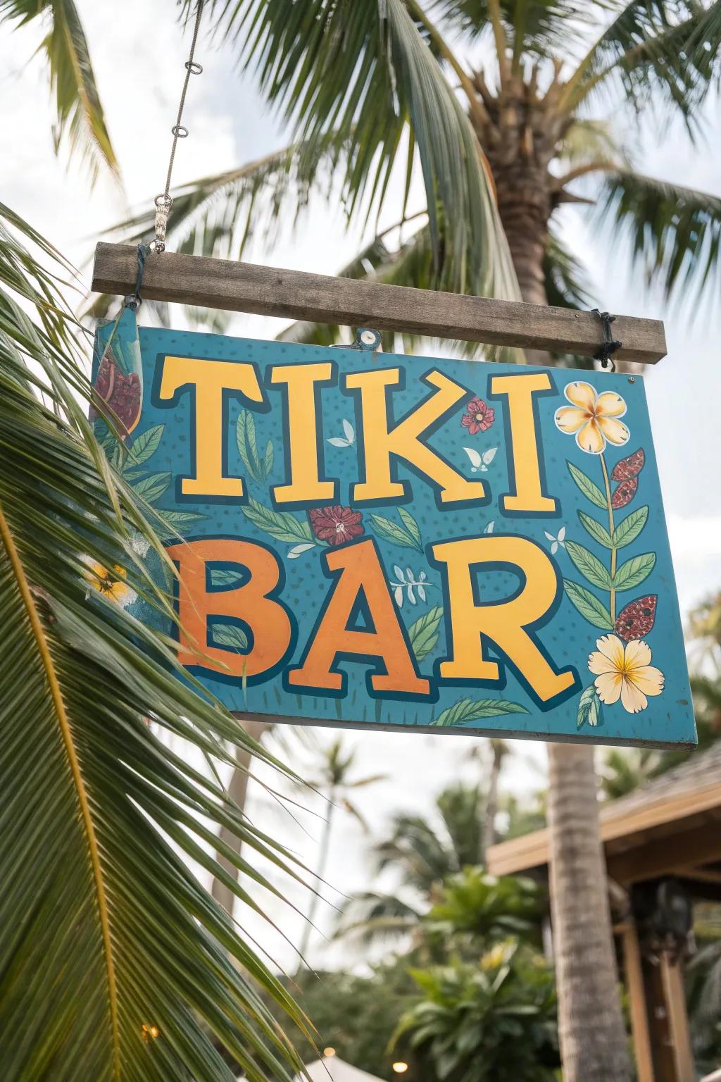 Brighten your tiki bar with a splash of tropical colors.