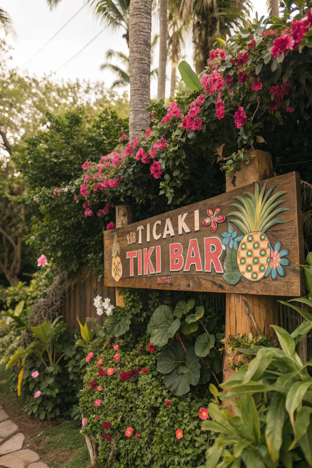 Transport your guests to Hawaii with these inspired tiki signs.