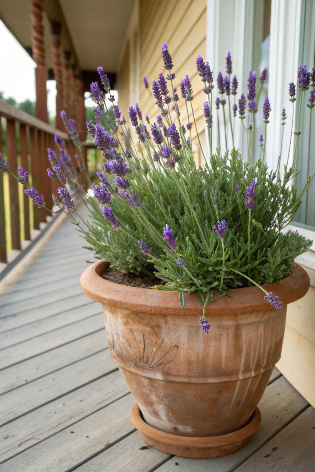 Find tranquility with a lavender planter.