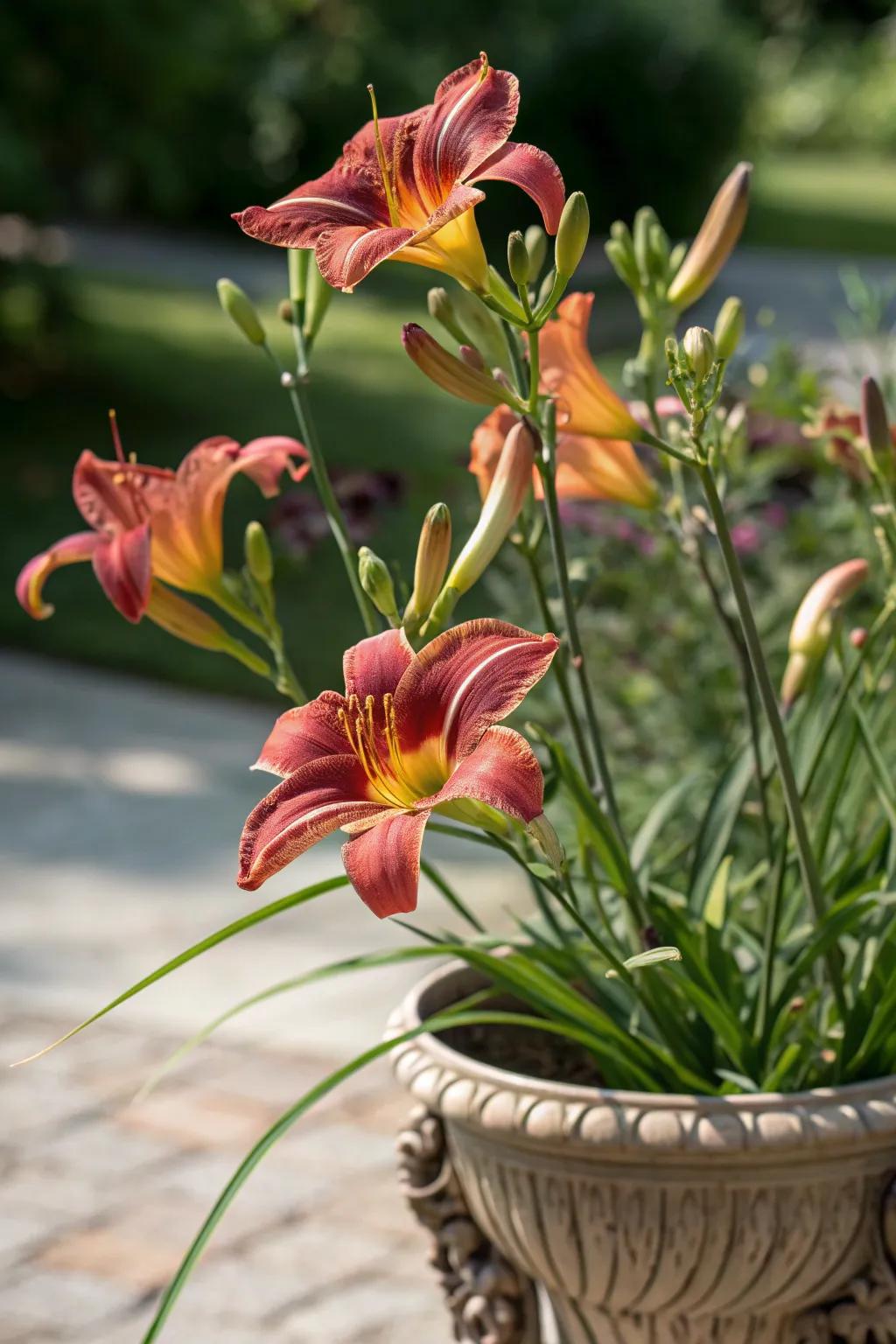 Make a statement with dramatic daylilies.
