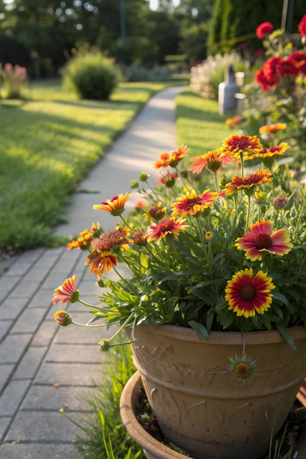 Add a warm burst of color with gaillardia.