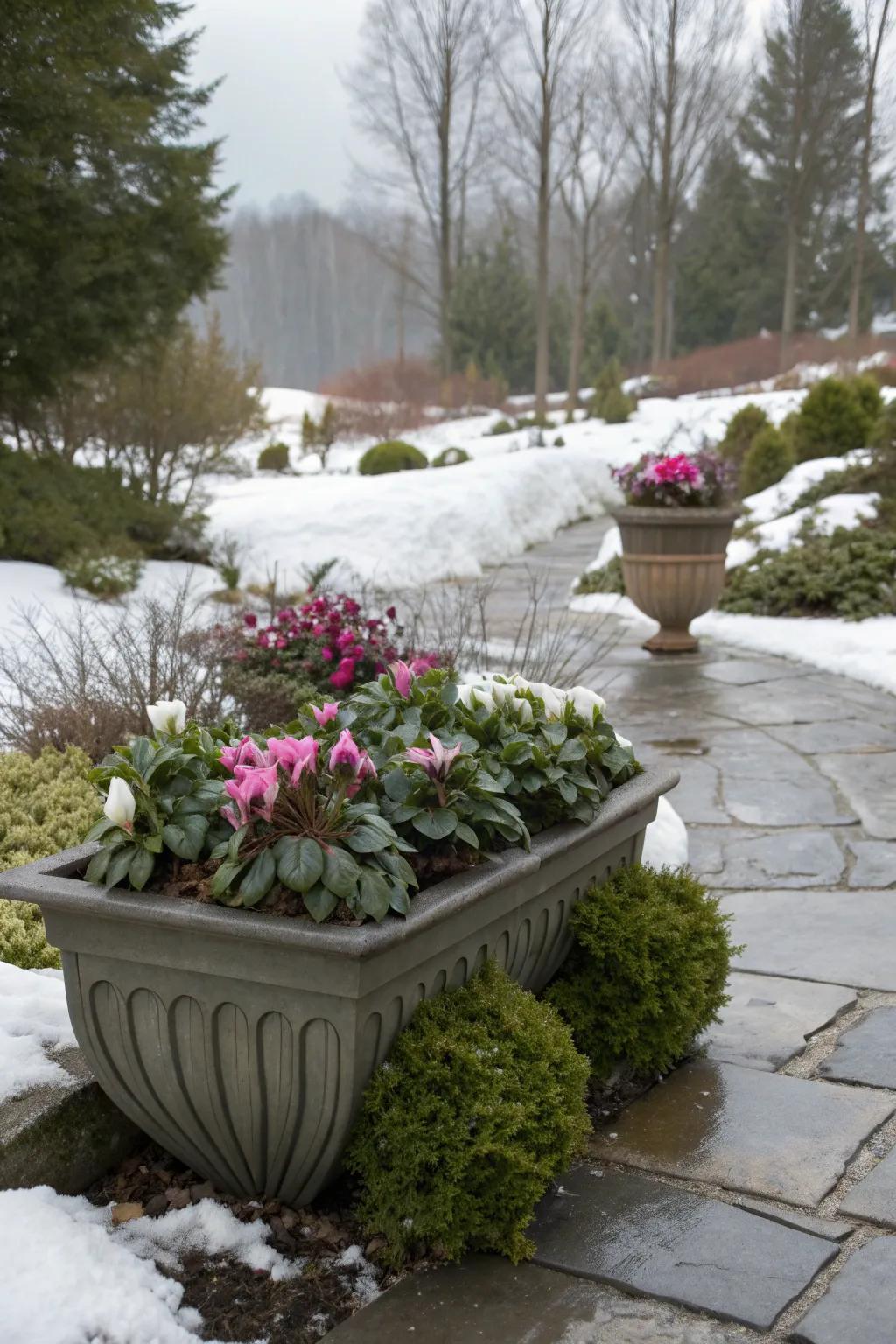 Create a magical winter display with hellebores.