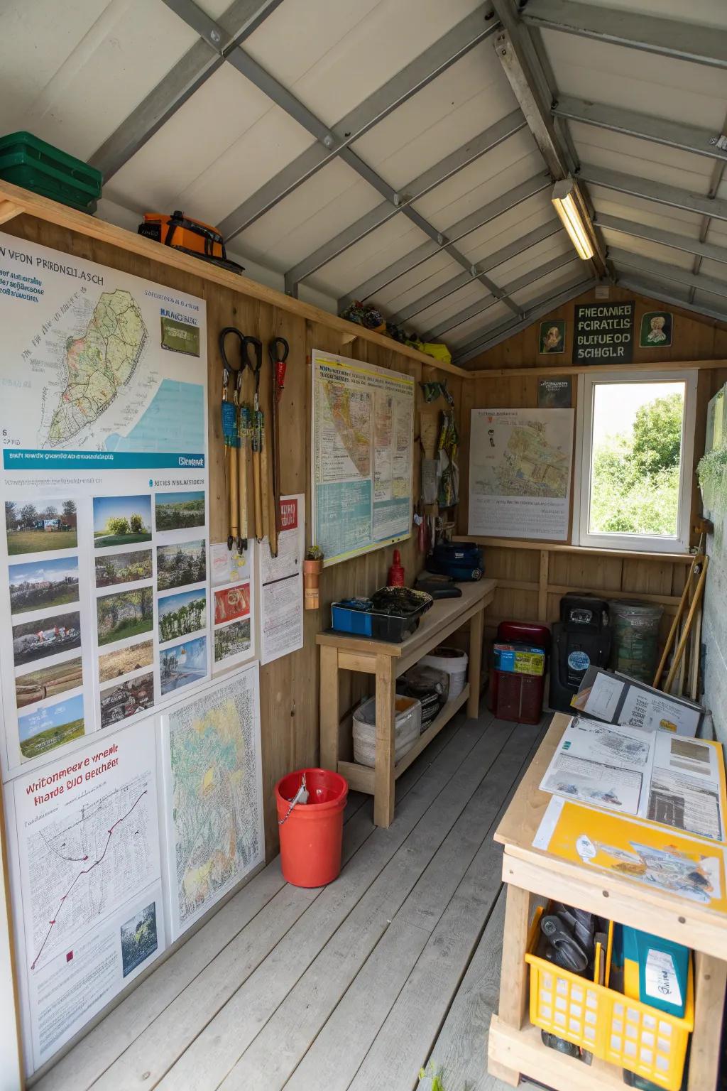 Educational decor transforms walls into learning aids.