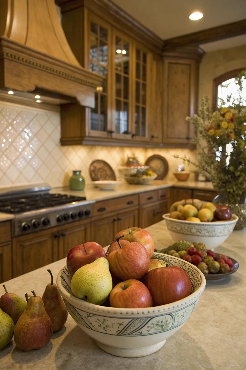 Seasonal produce adds freshness to decor