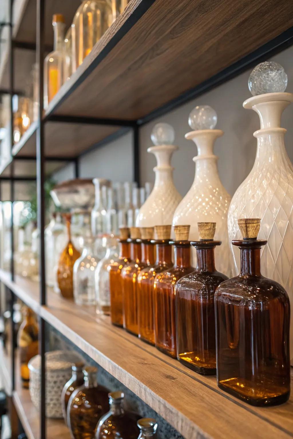 Opaque vessels add depth and warmth