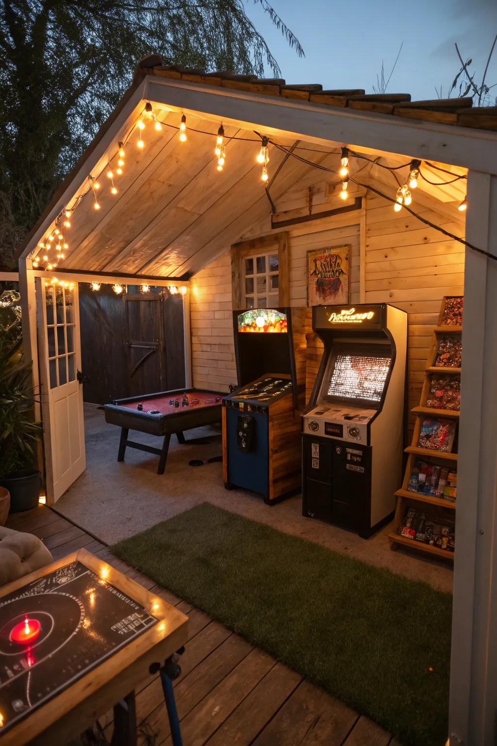 Strategic lighting creates the perfect games room atmosphere.