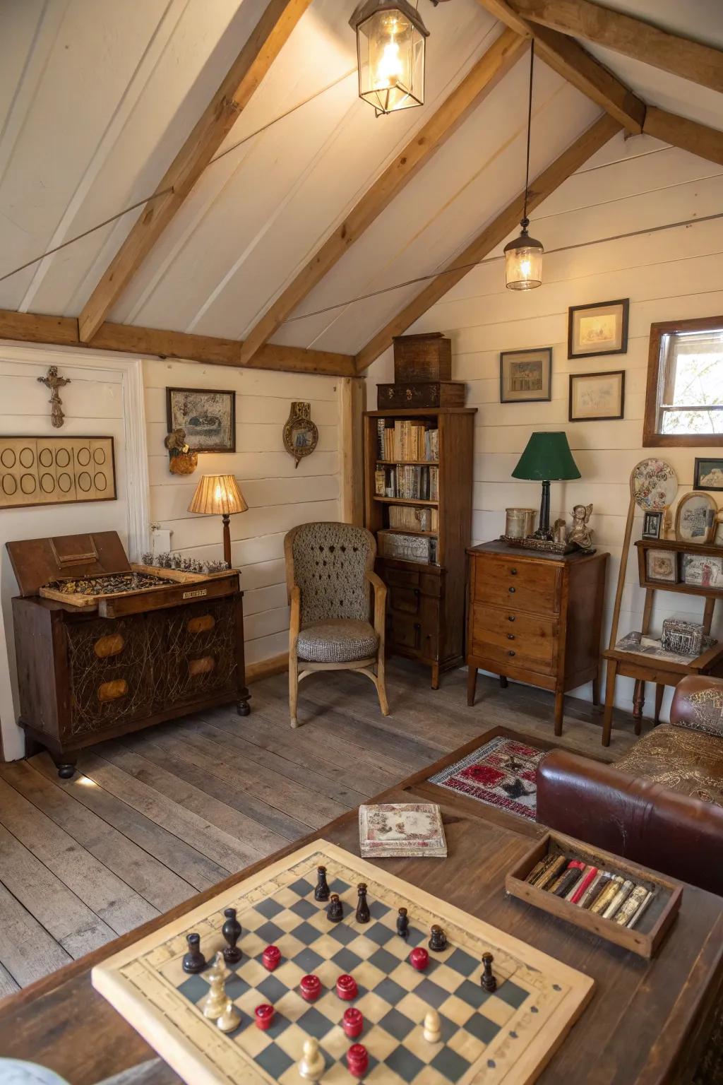 Vintage finds add character and nostalgia to your games room.