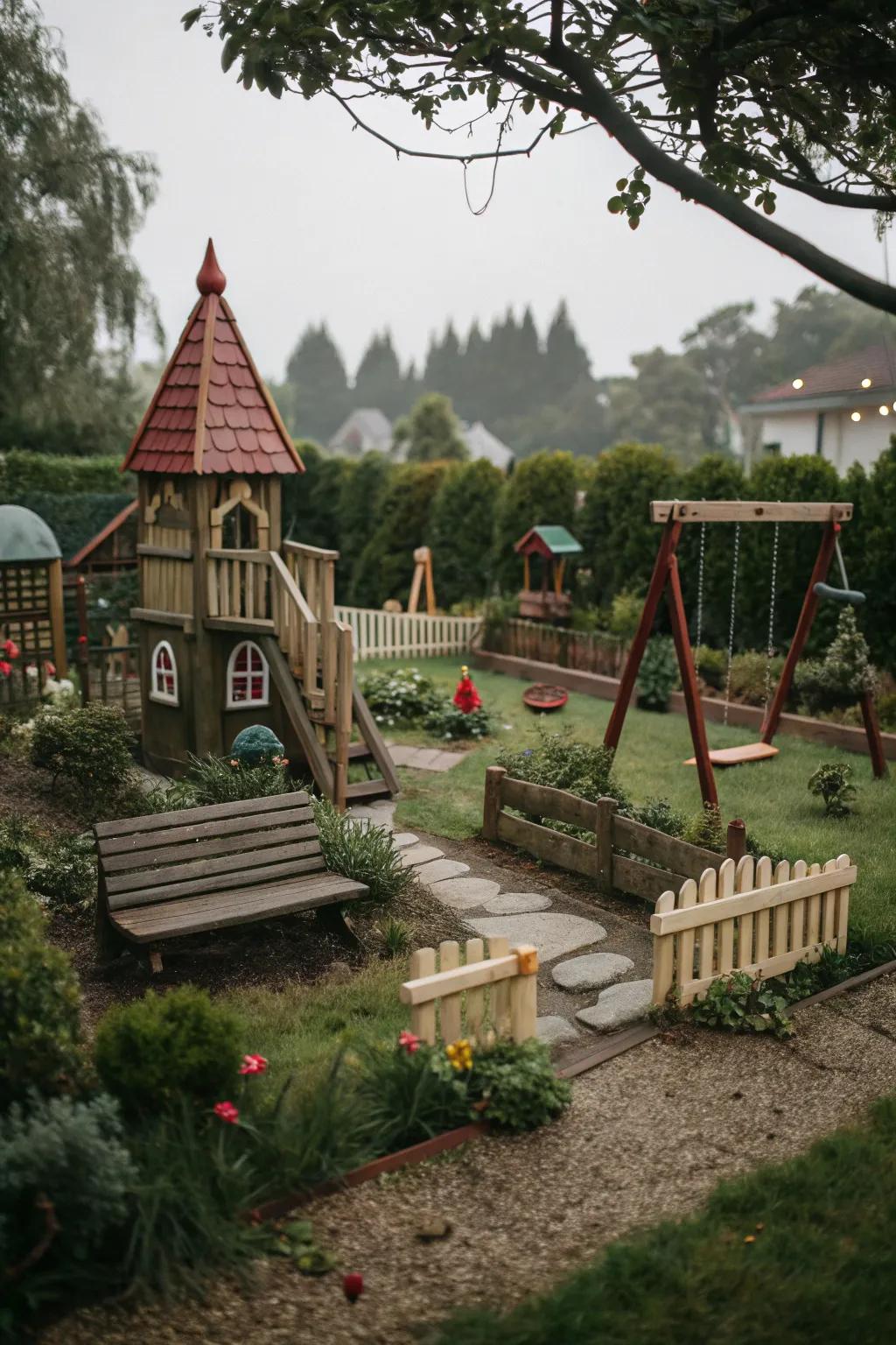 Gnome playgrounds offer fun and whimsy to any garden setting.
