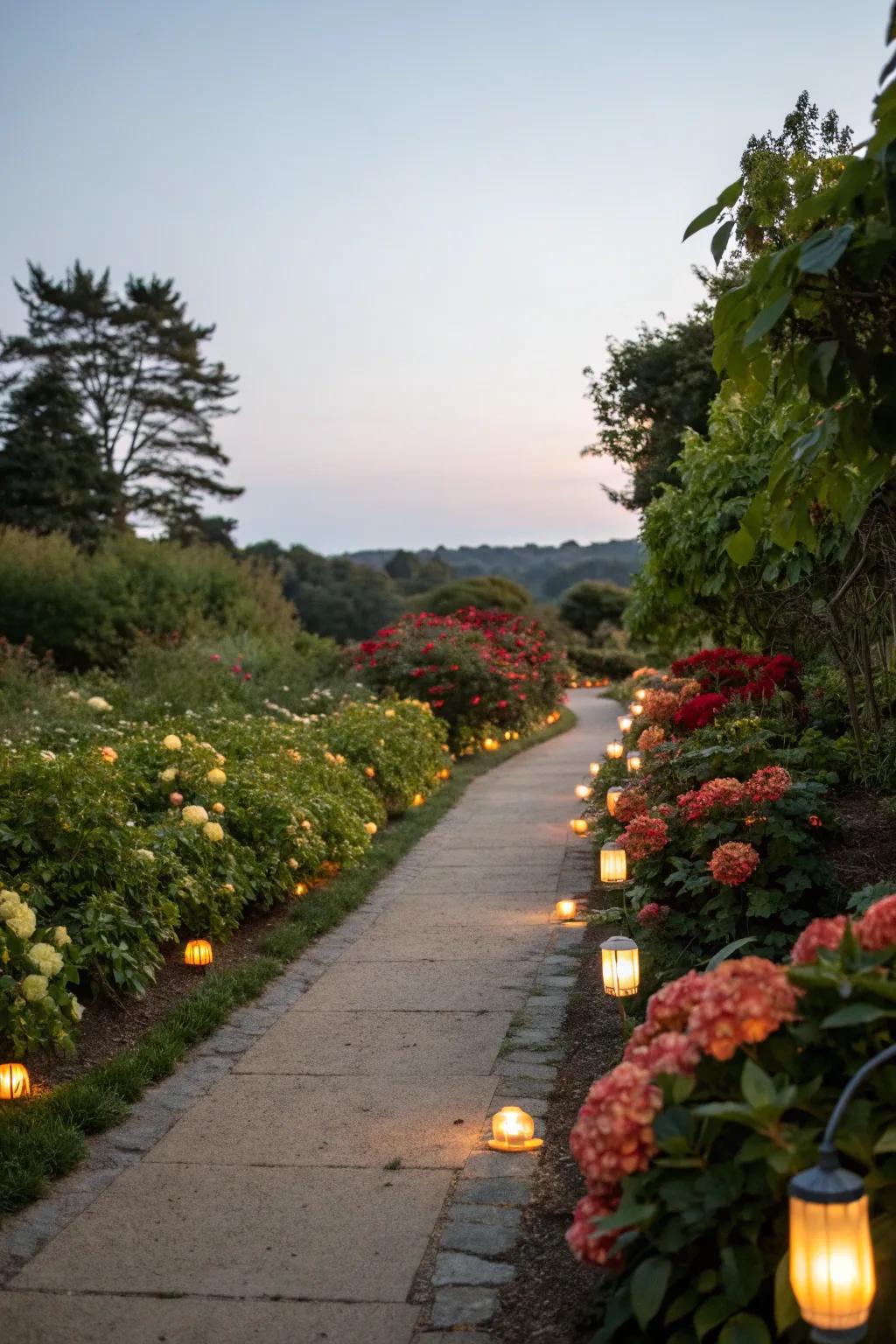 Guide your guests with charming pathway lighting.