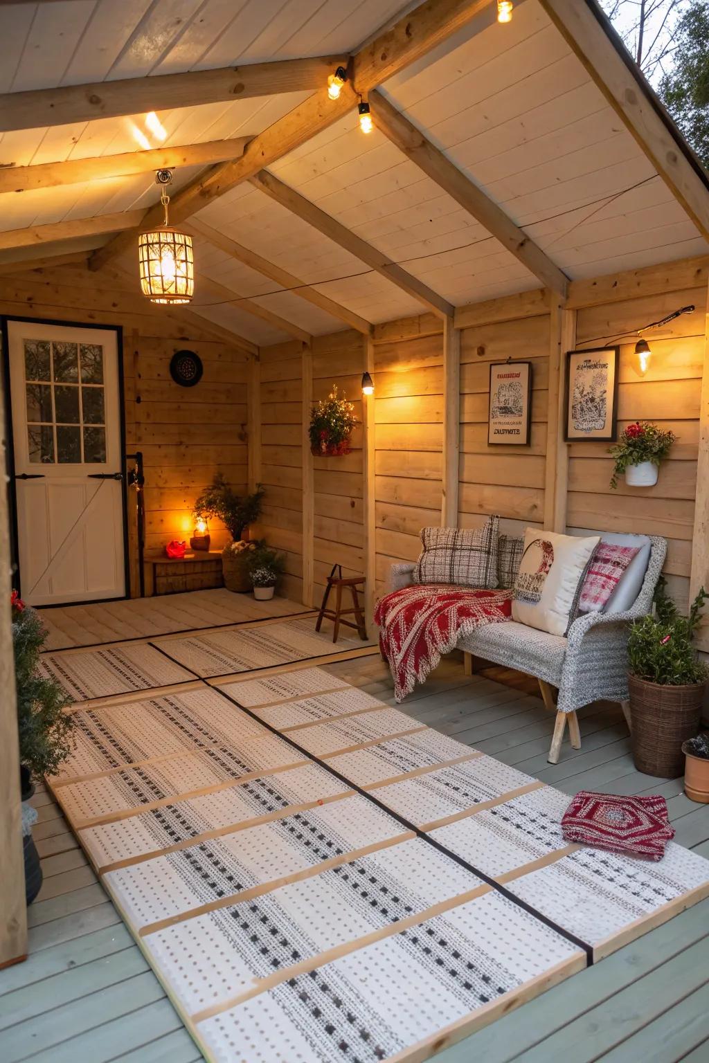 Electric underfloor heating offers luxurious and consistent warmth.