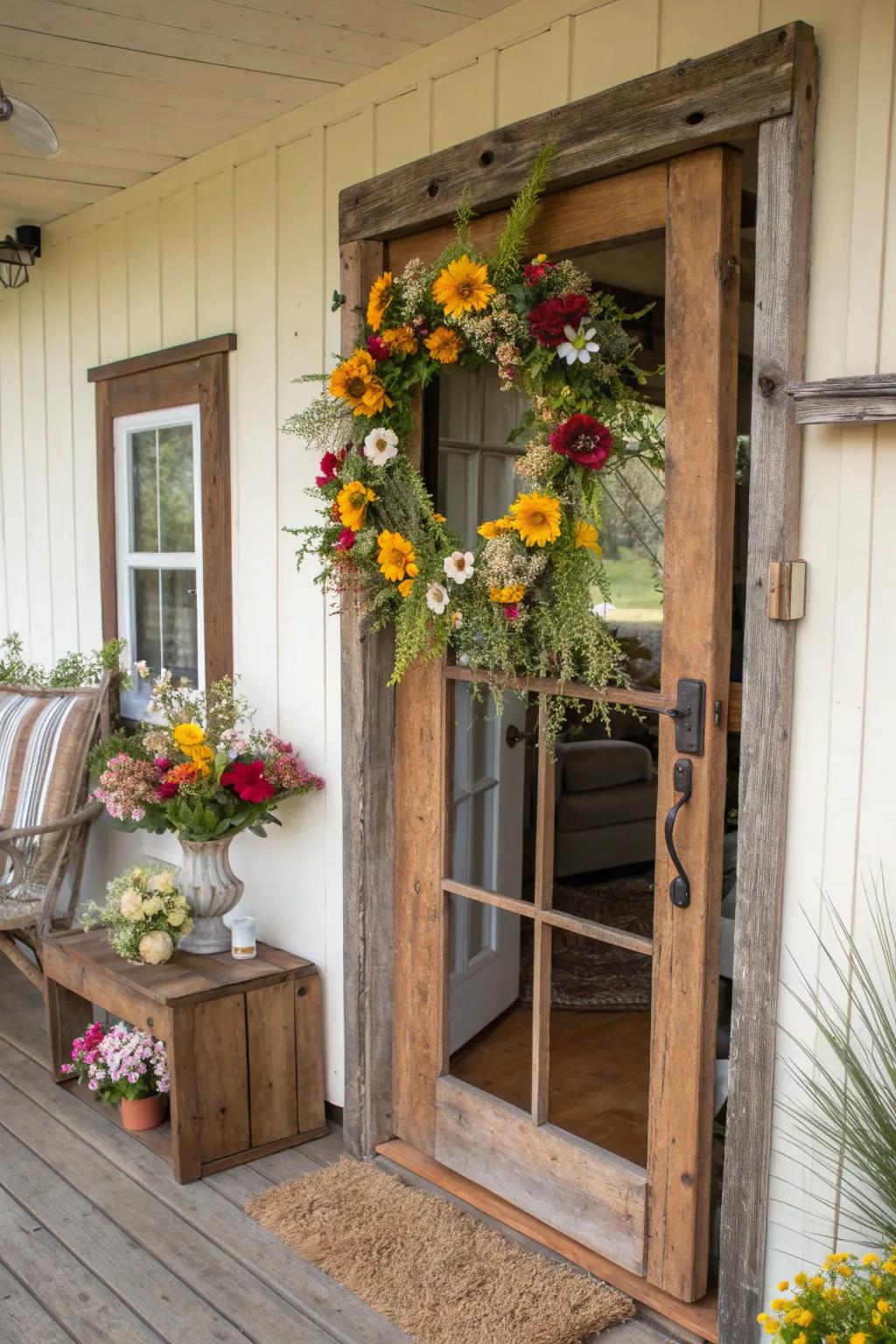 A repurposed frame that adds rustic charm to your decor.