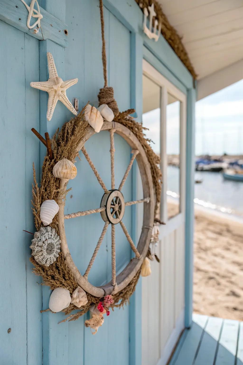 Embrace seaside serenity with ocean elements.