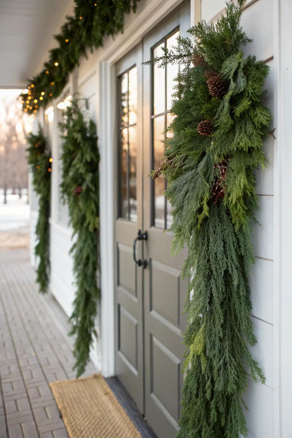 Fresh and fragrant evergreen swag.