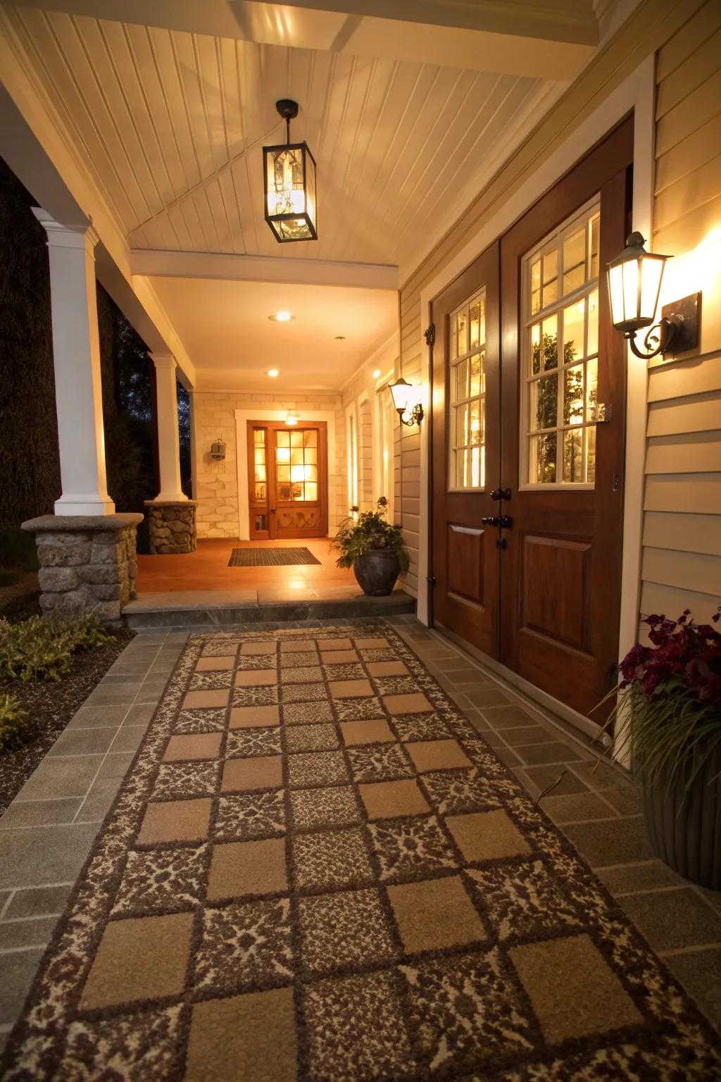 Warm and cozy carpet tiles at the entrance
