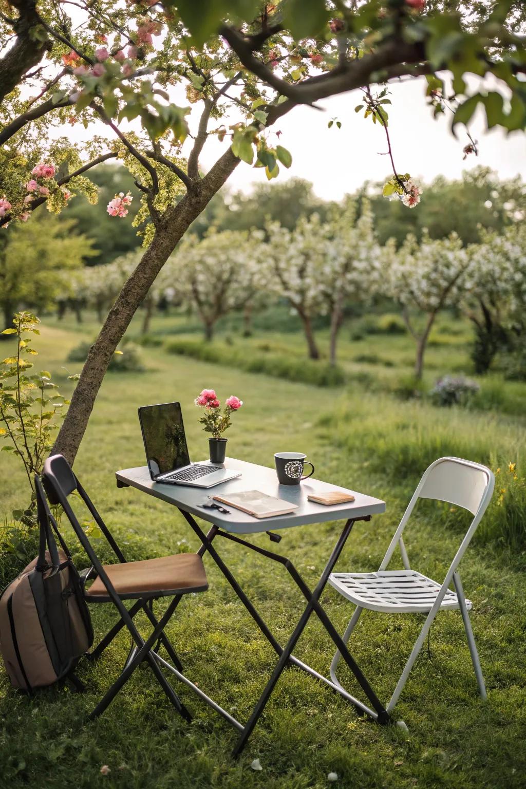 A portable workspace for flexibility and convenience.