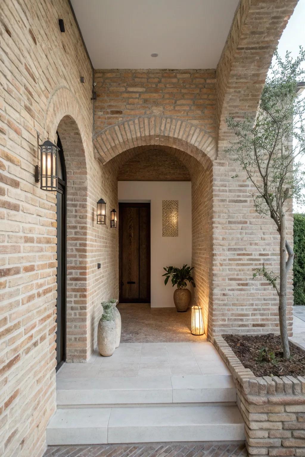 Minimalist decor allowing brick to stand out.