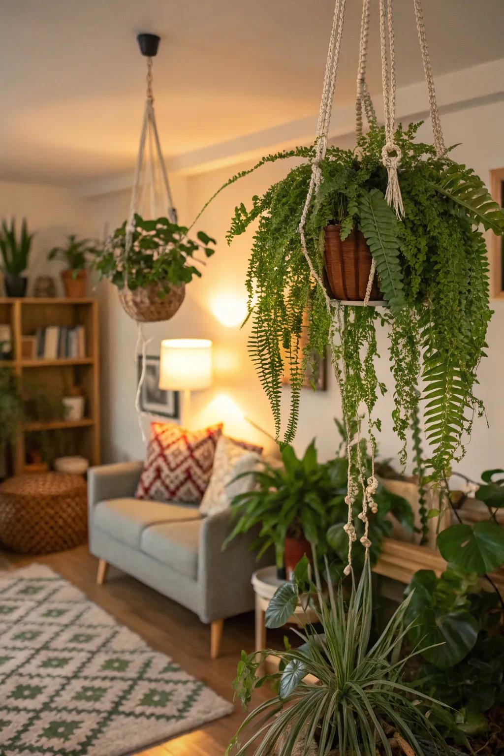 Mix textures for a visually interesting display.