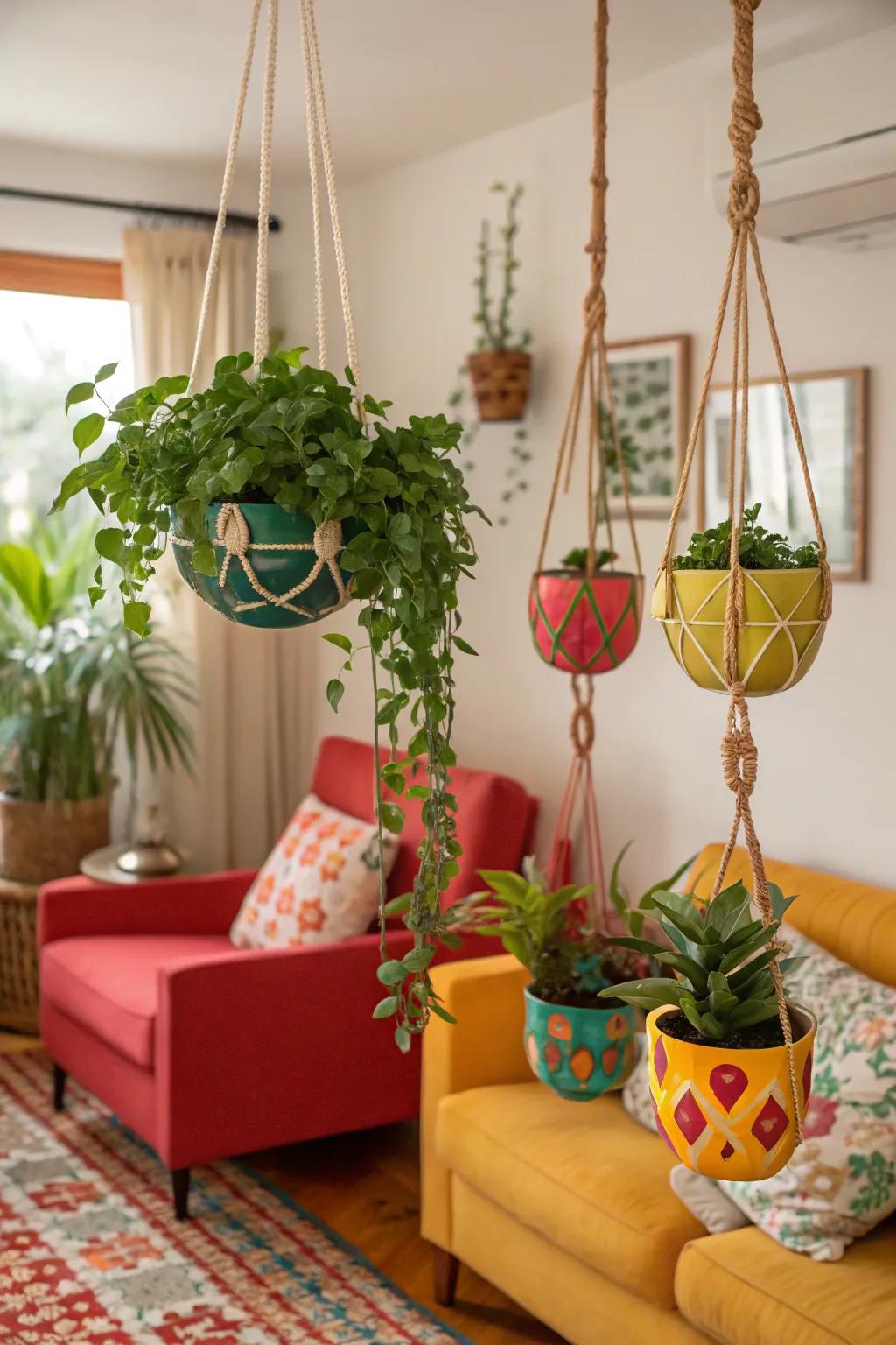 Create a cohesive color story with planters.