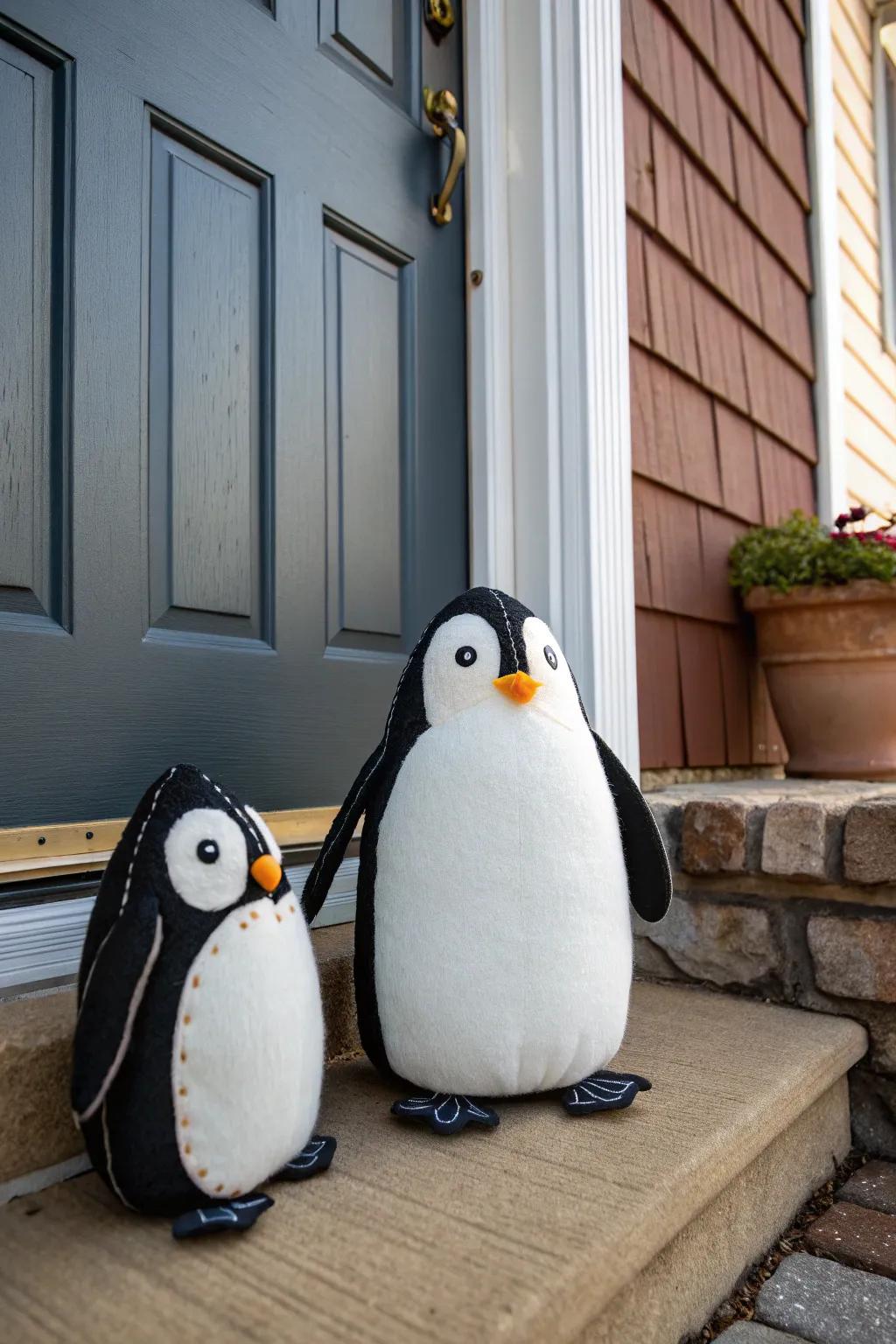 Button-eyed penguins bring a quirky touch to your decor.