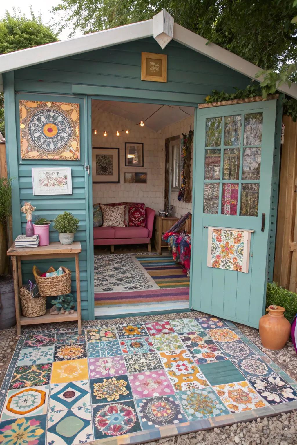 Mosaic tiles offer a vibrant and creative flooring solution.