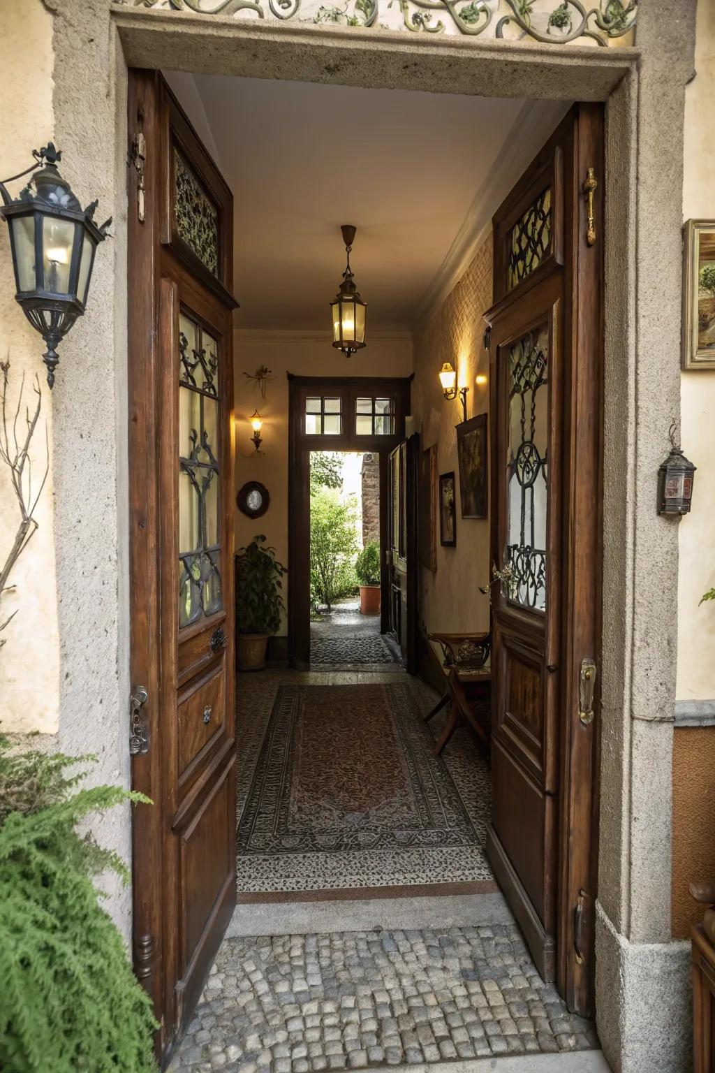 Vintage pieces bring character and history to the space.