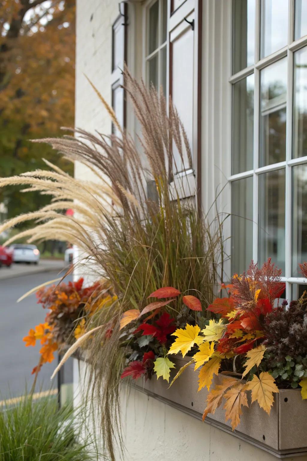 Fountain grass for height and drama.
