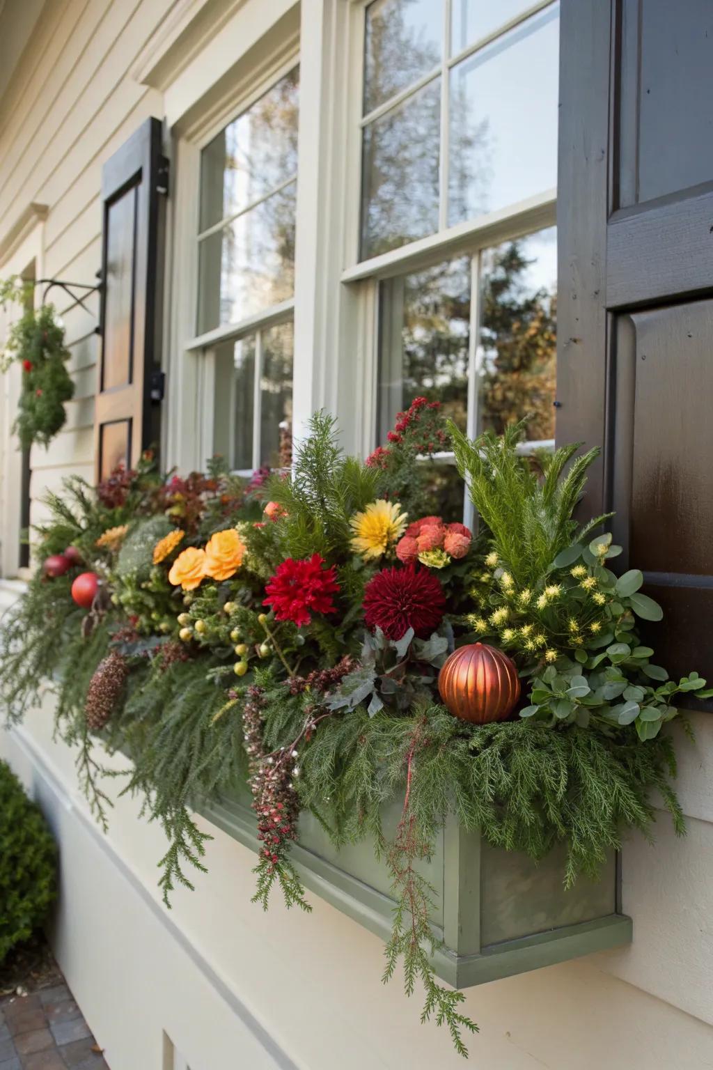 Faux elements adding volume and interest.