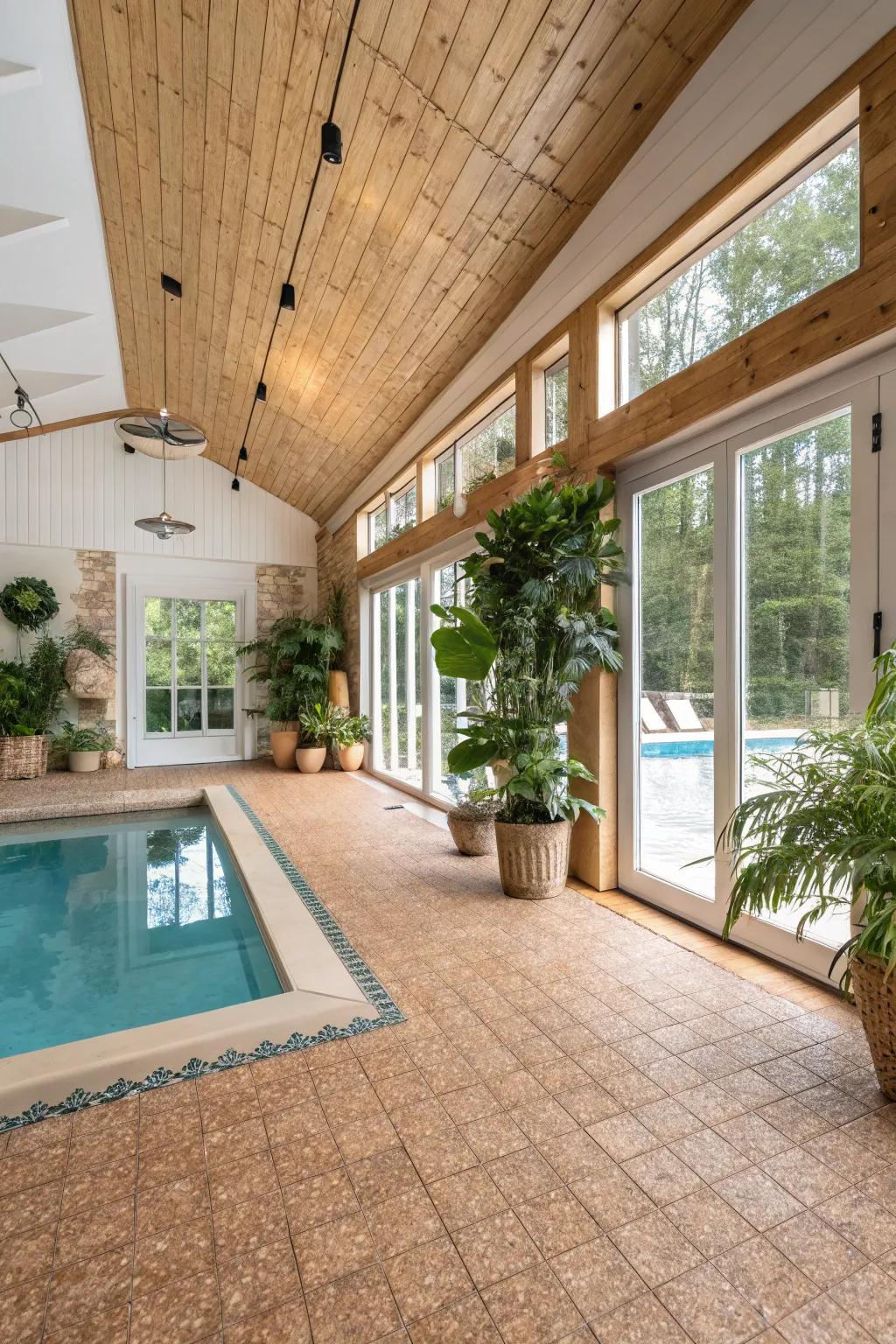 Cork flooring combines comfort and sustainability.