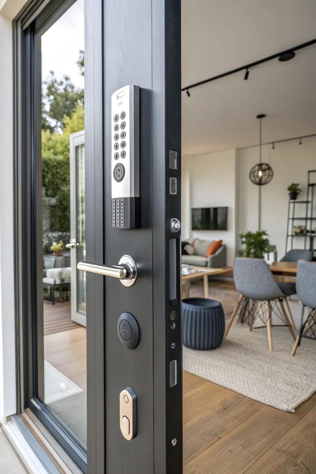 Smart lock technology adds convenience and security to a modern home.