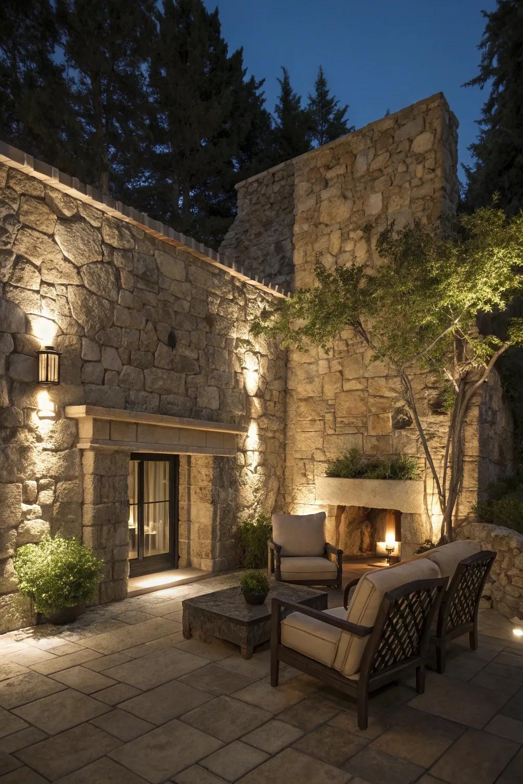 Highlight architectural features with strategic lighting.