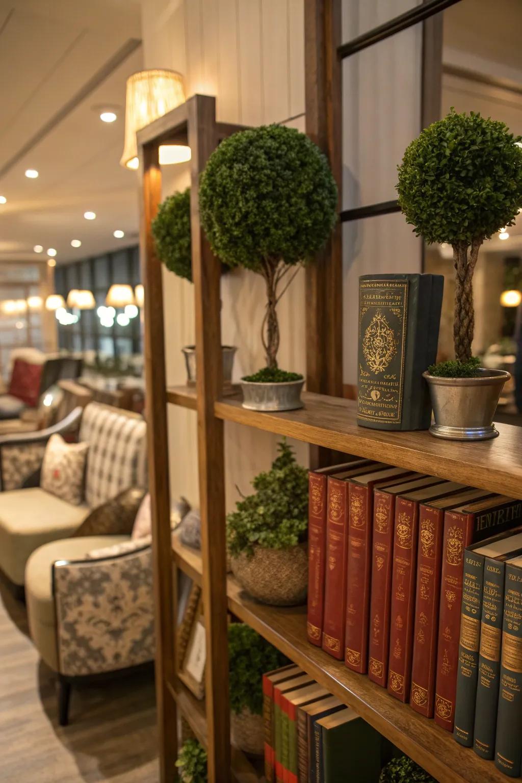 Miniature topiaries fit perfectly in small spaces.