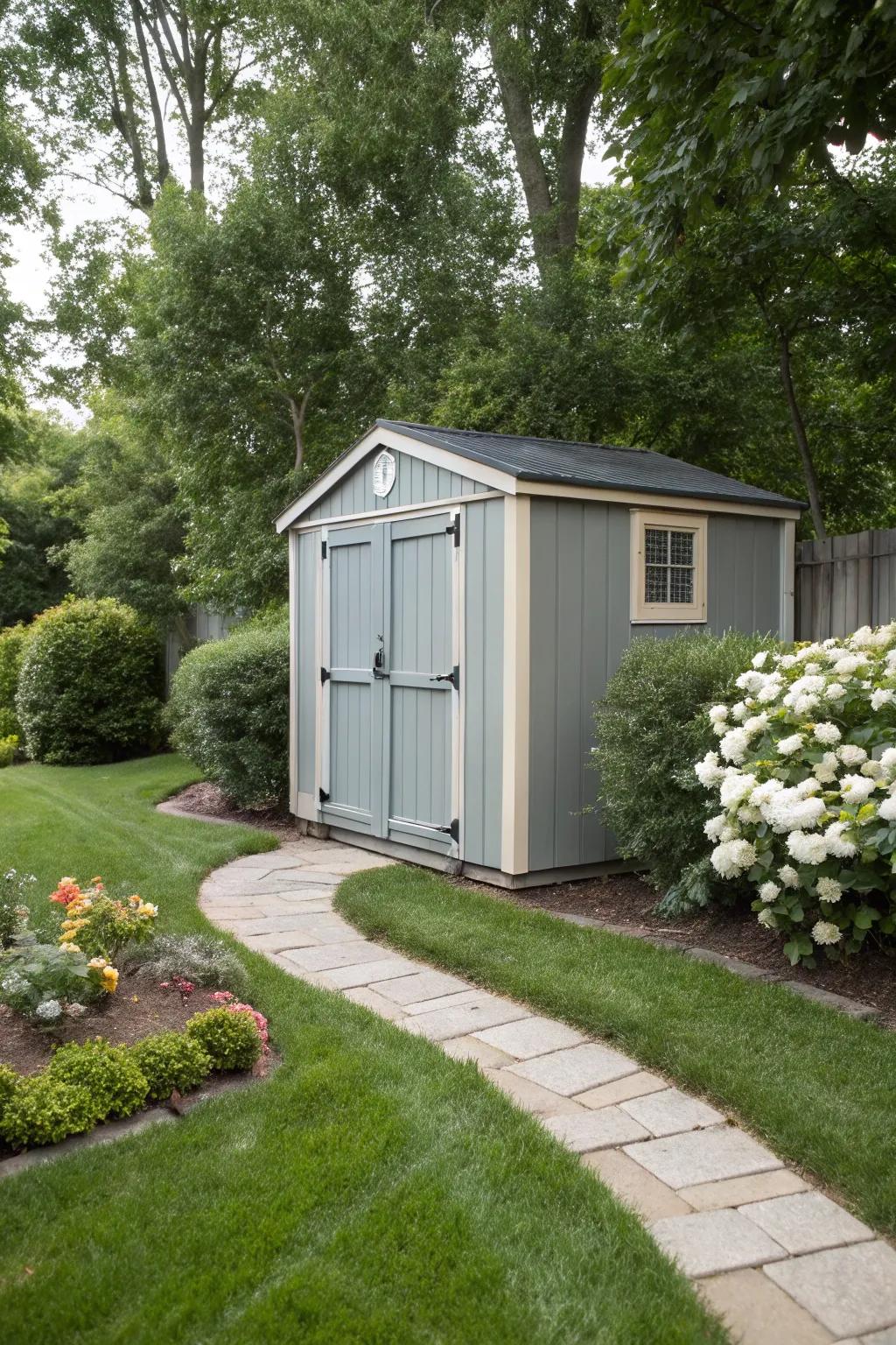 Two-tone grey adds depth and sophistication.