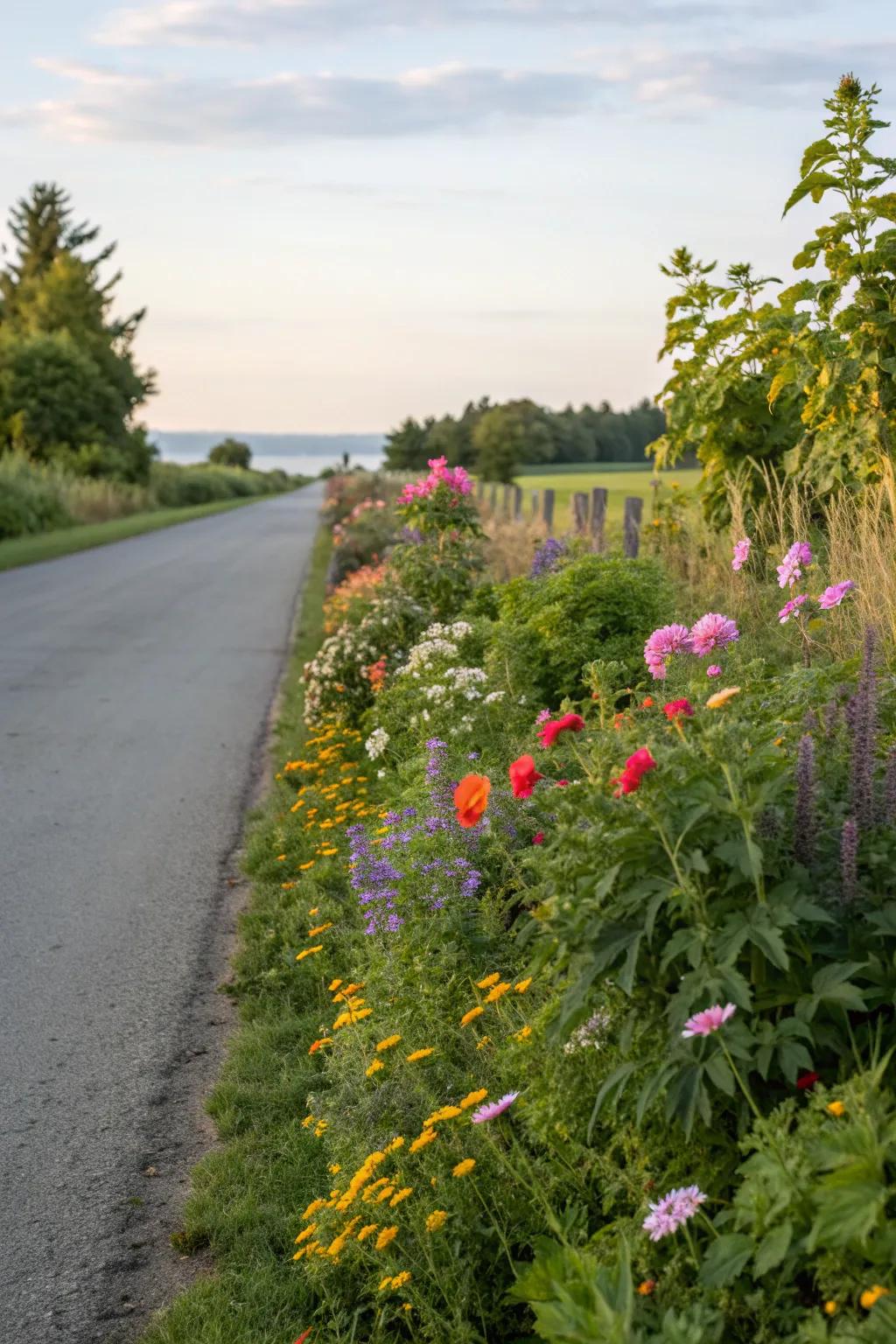 Perennial borders offer lasting beauty.