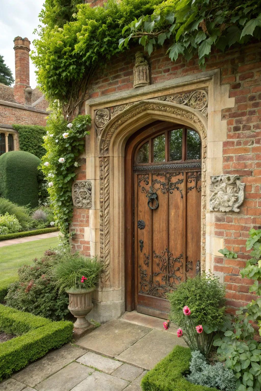 Brick and stone provide a timeless backdrop.