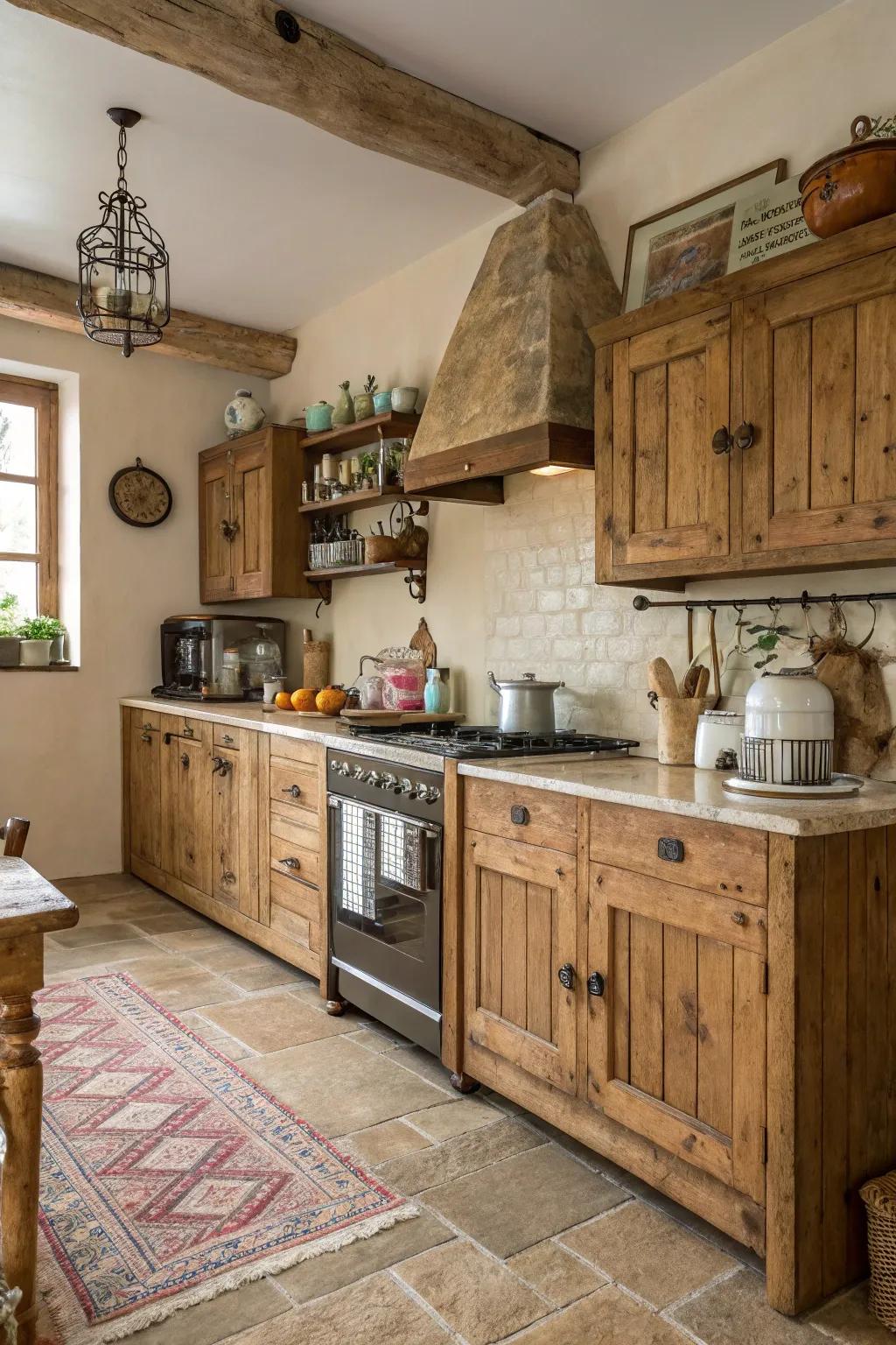 Reclaimed wood brings unique character and sustainability.