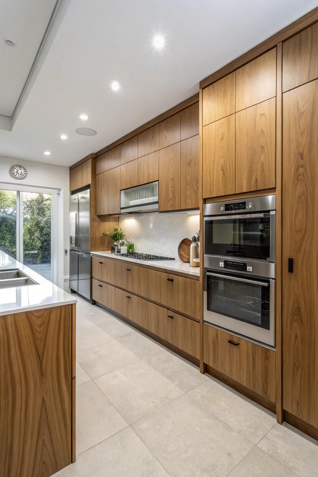 Integrated appliances for a seamless look.