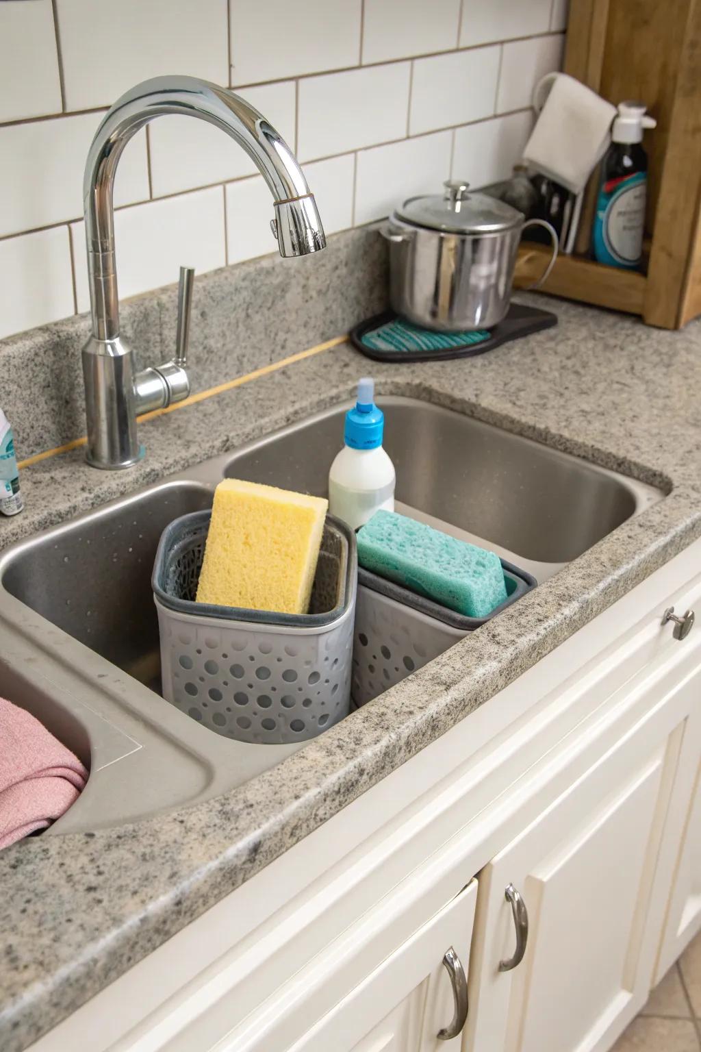 Make the most of your space with a corner caddy.