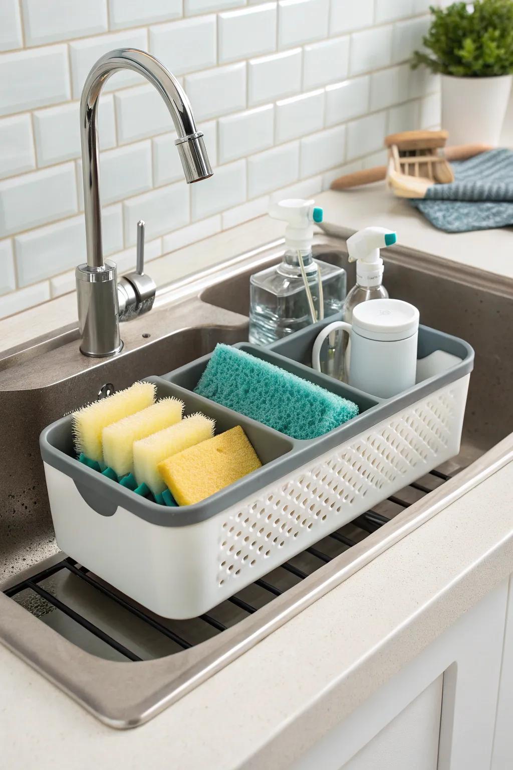 Keep it dry and clean with a drip tray-equipped caddy.