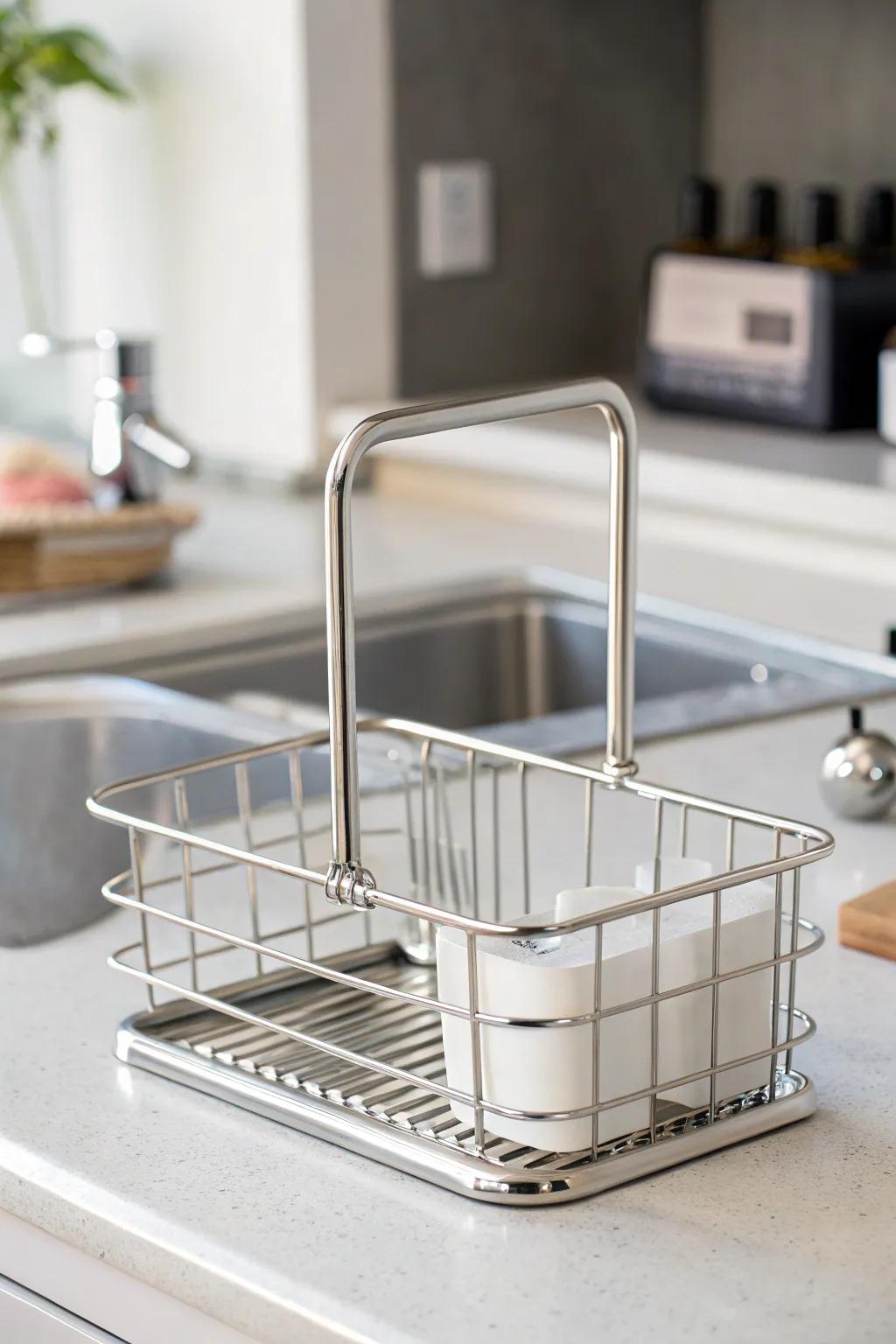 Simplicity and function meet in an open design caddy.