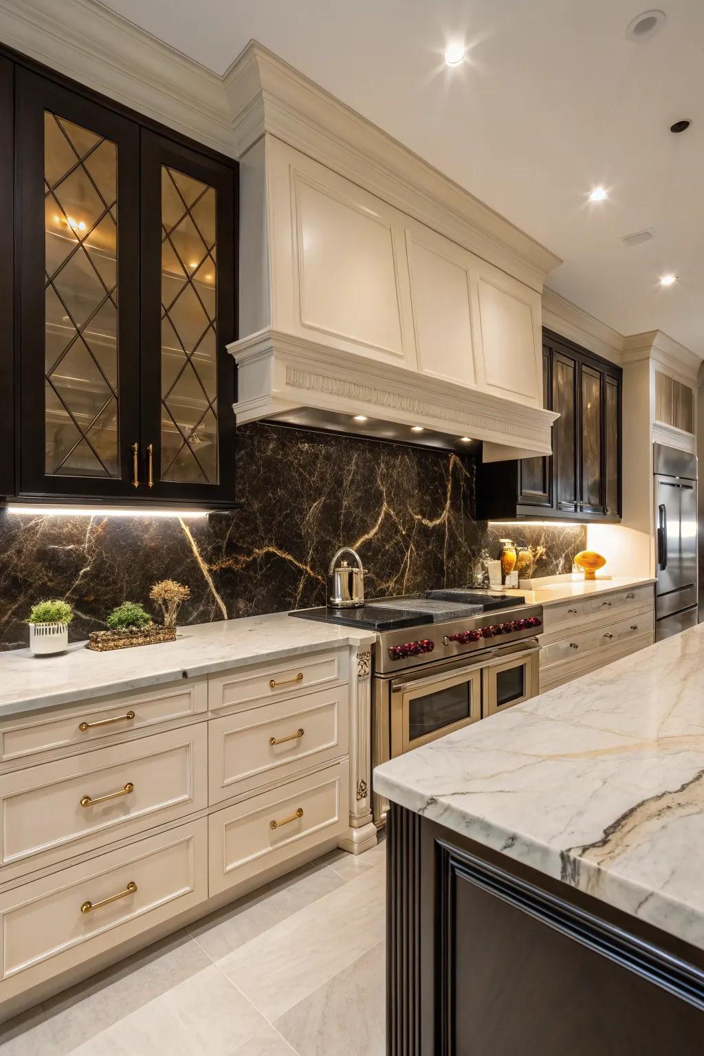 Luxurious translucence with onyx and minimalism.