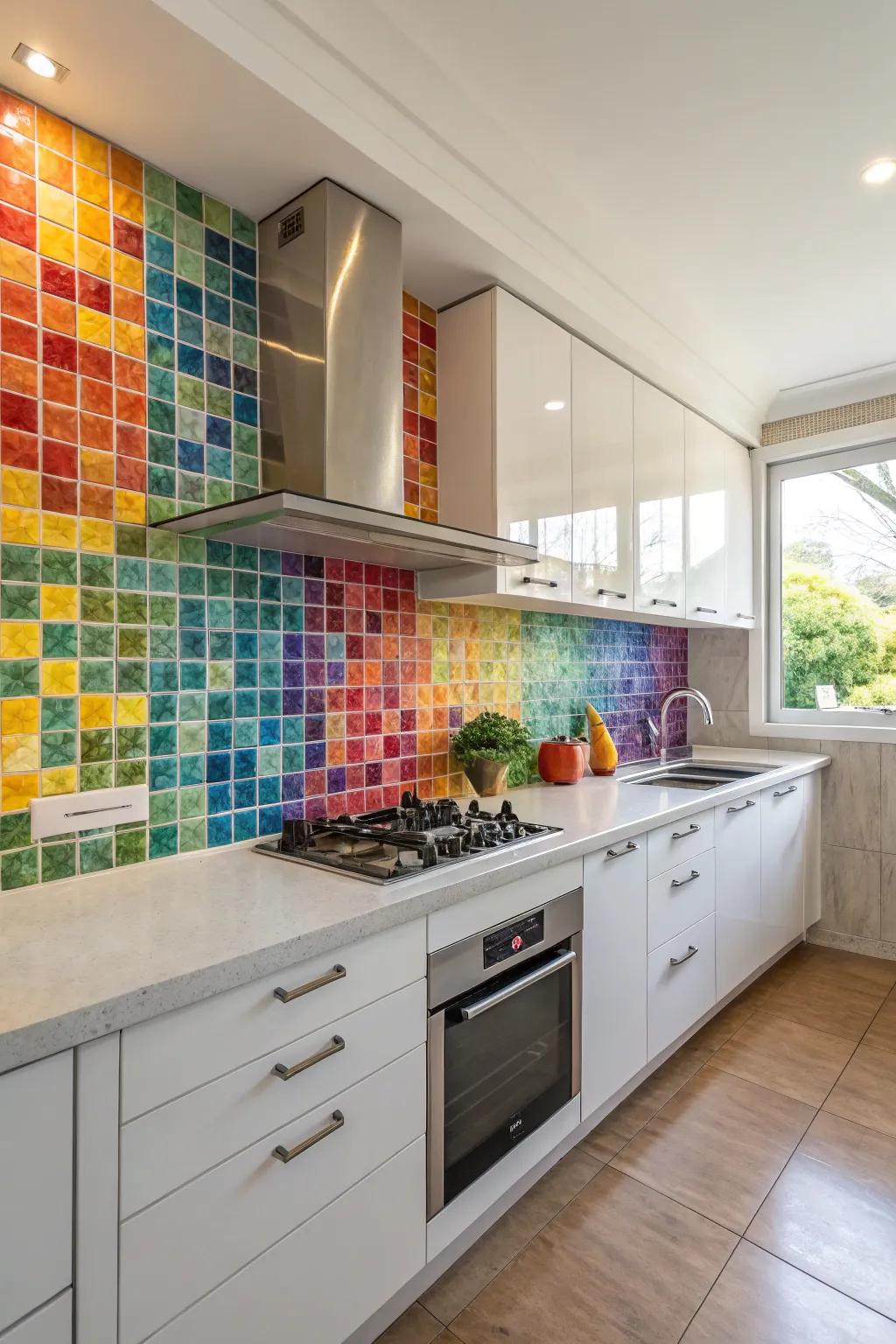 A colorful backsplash can be the centerpiece of your kitchen decor.