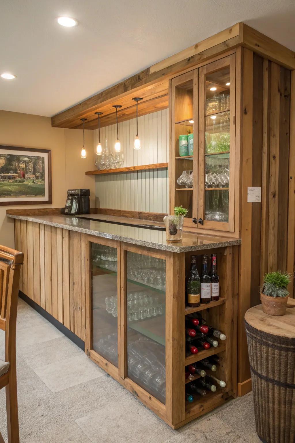 Eco-friendly materials add sustainability and a unique story to your bar.