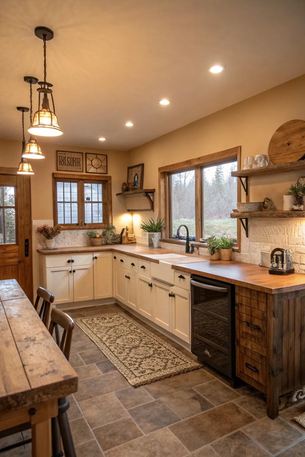 Neutral and earthy tones provide a serene and versatile backdrop.