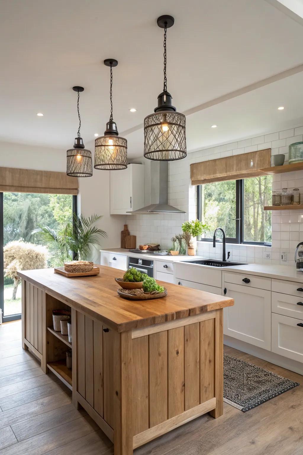 Eco-friendly pendants for sustainable style.