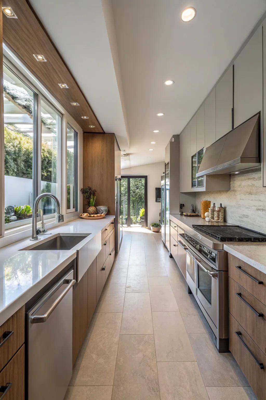 A semi-open layout can improve interaction and movement.